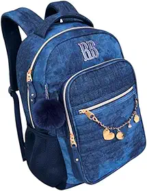 Mochila De Costas Escolar Juvenil Rebecca Bonbon Jeans Azul Clio Style