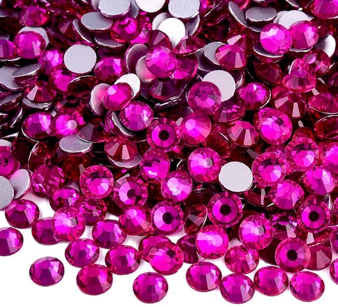 Flatback Rhinestones Beads for Phone Case Decorating Rose B SS50 144pcs