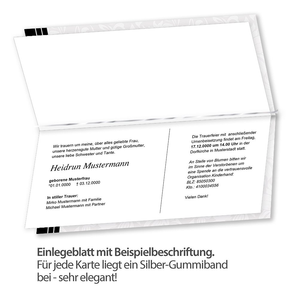 Tatmotive Lot de 25 cartes de condoléances avec enveloppes et feuillets