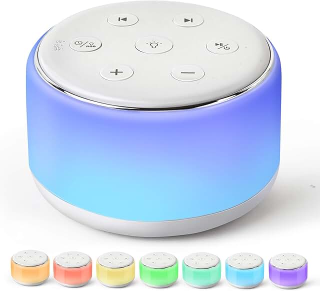 FamiSym White Noise Sound Machine Baby for Sleeping with Night Light – 3...