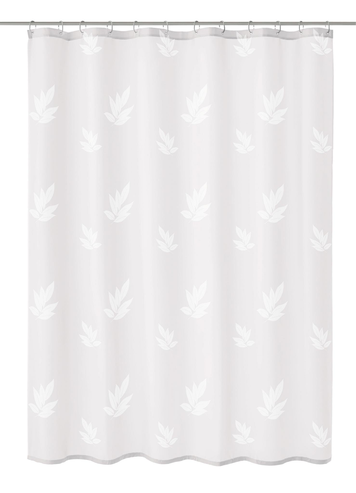 Kleine Wolke Zasłona prysznicowa Canton, 180 x 200 cm, śnieżnobiała