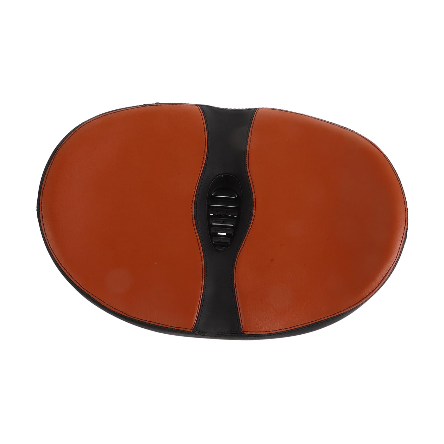 UPKOCH Selle de Vélo sans Nez Rembourrée en Mousse PU, Siège Extra Large Antidérapant, Housse Noire et Brun, Compatible VTT et Vélo Électrique, Confort pour Cyclisme Urbain et Montagne