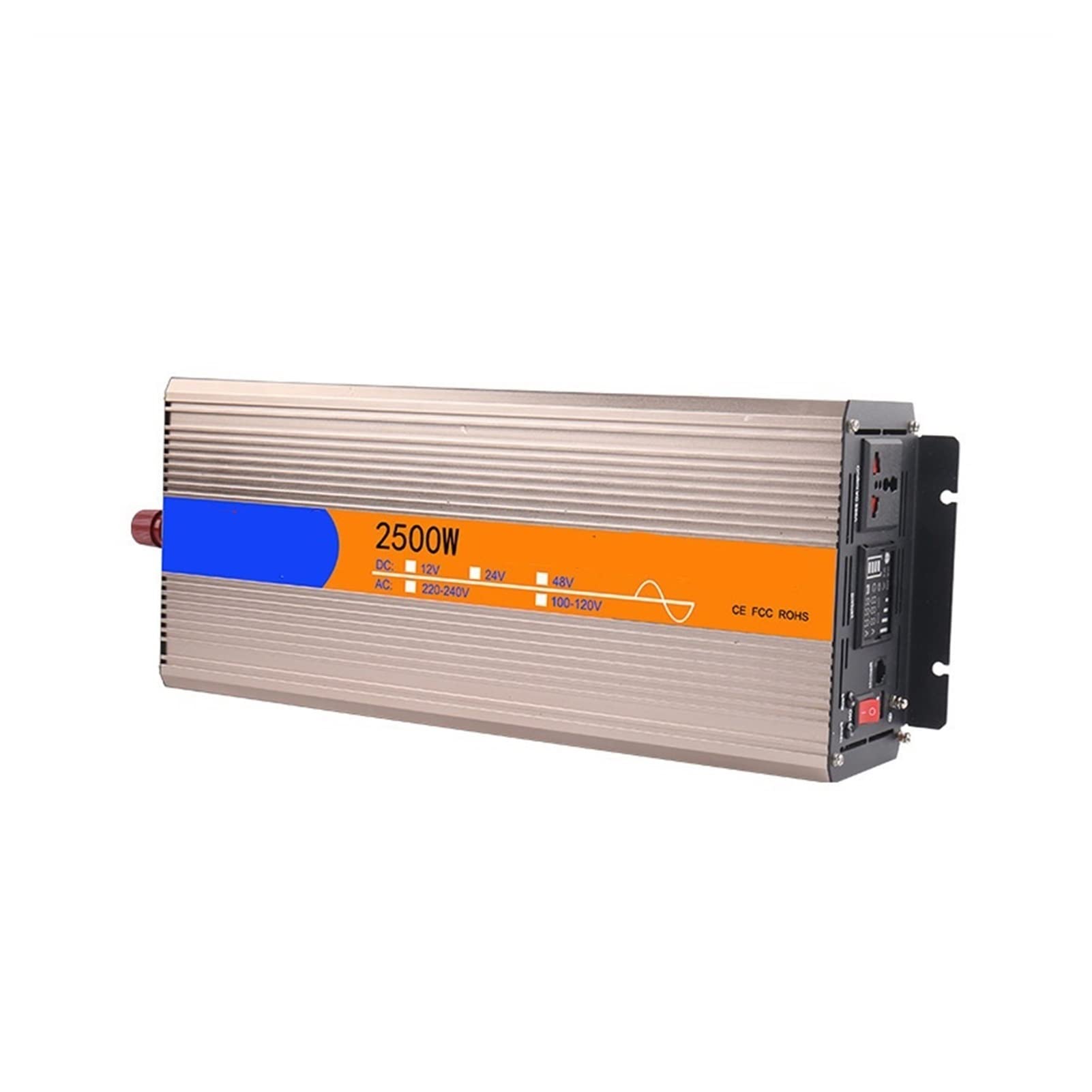 Solar Inverter, 2500W 24V Household Air Conditioning Water Pump Power Station Photovoltaic Charging Sine Wave Solar Inverter