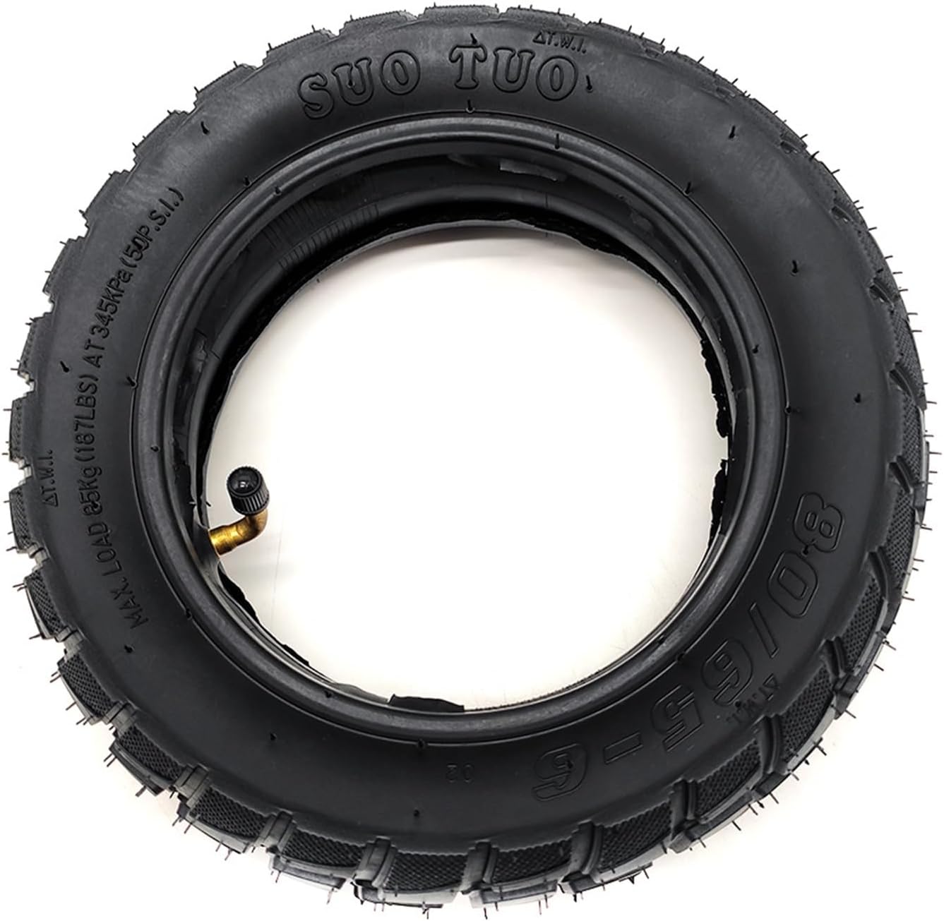 80/65-6 Tire for Electric Scooter 10 Inch 10x3.0/2.50 Inner Outer Tube Universal Upgrade Off Road Tyre(Inner outer tire B)