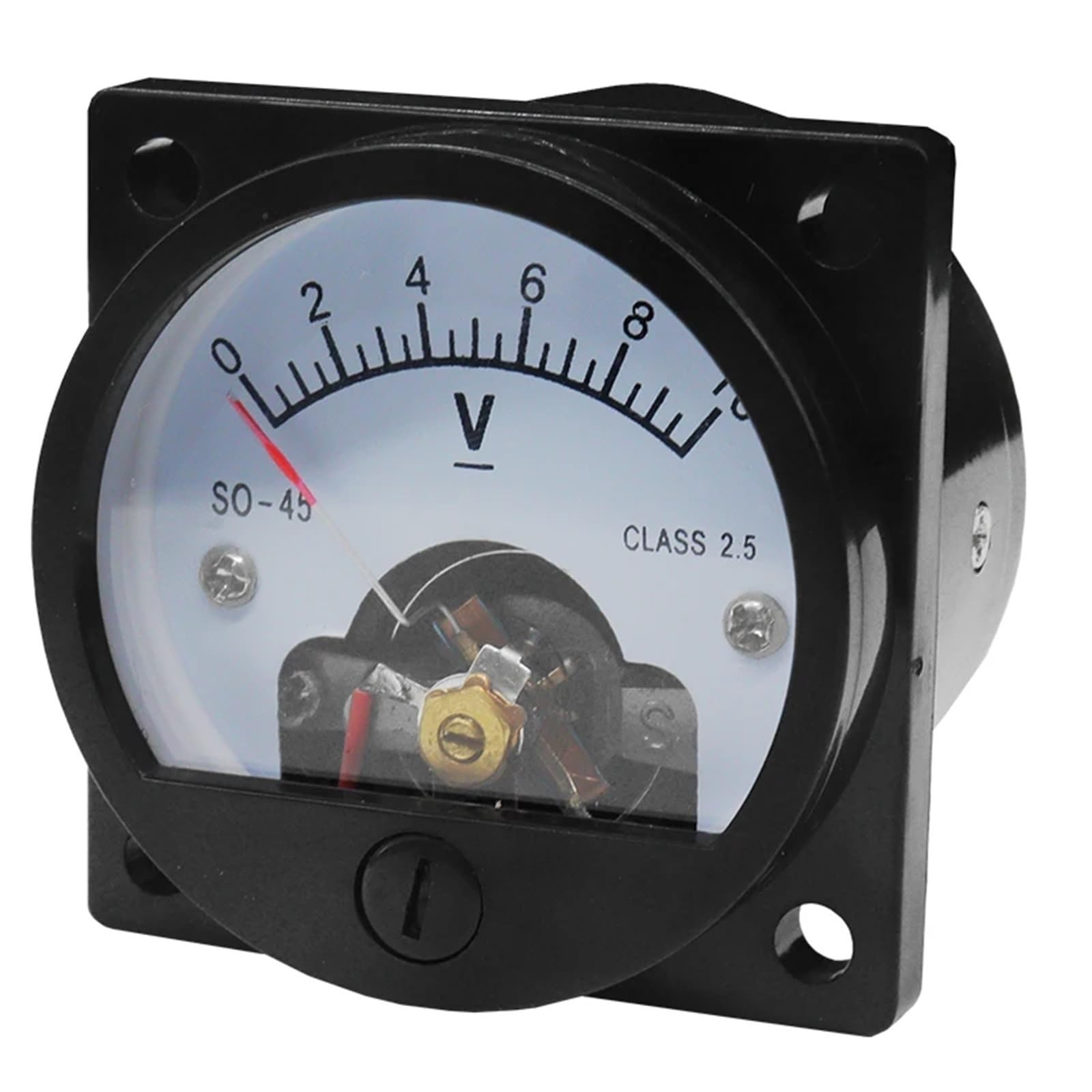 Woltomierz DC SO45-V, 5V-450V, 47x47mm, miernik mechaniczny, 1 sztuka (150 V)