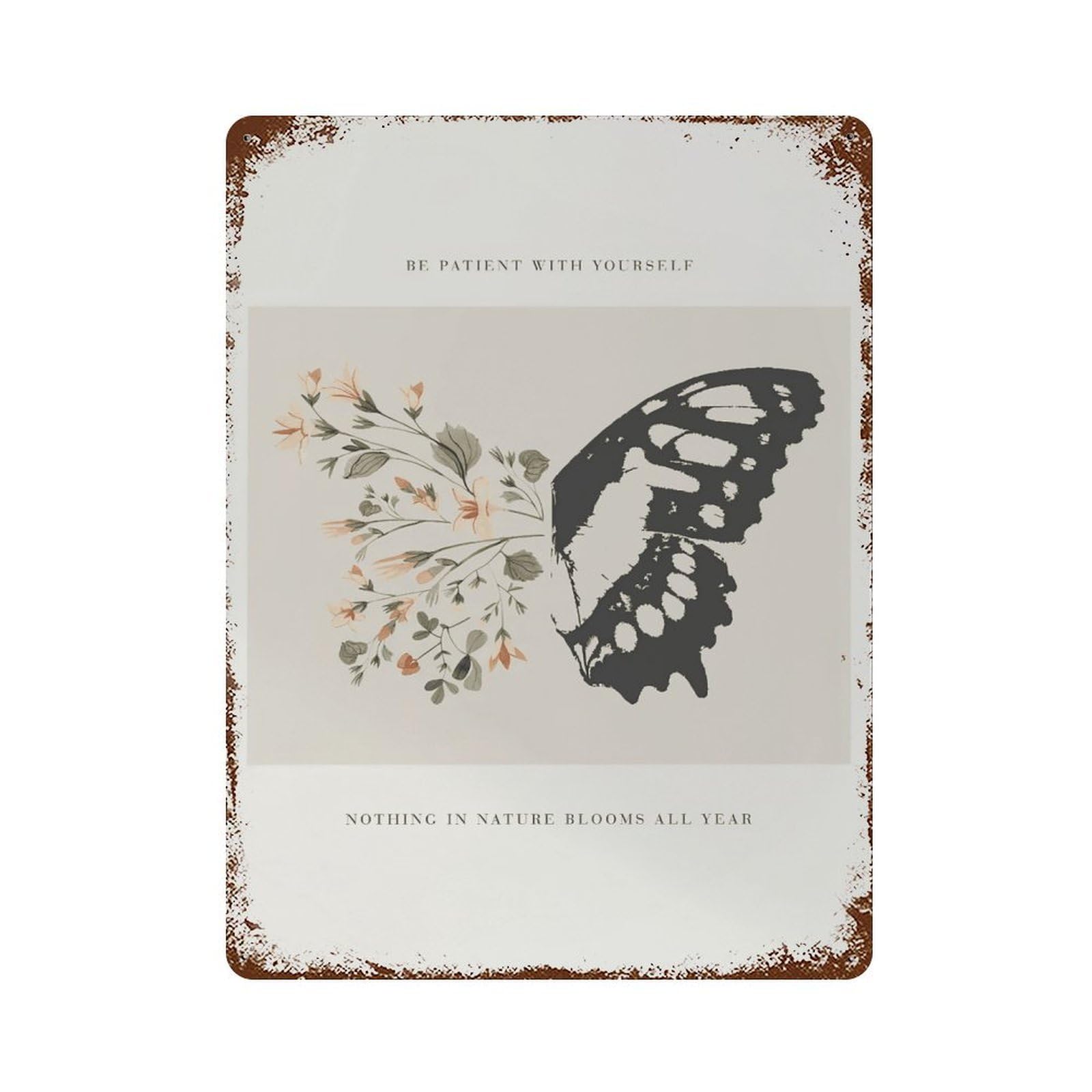 xiaoxiaoshen Be Patient With Yourself Mental Health (2) Wall Decor Art Metal Tin Poster Modern Home Decor Art Home Bar Shop Decorations Vintage Sign 40x30cm