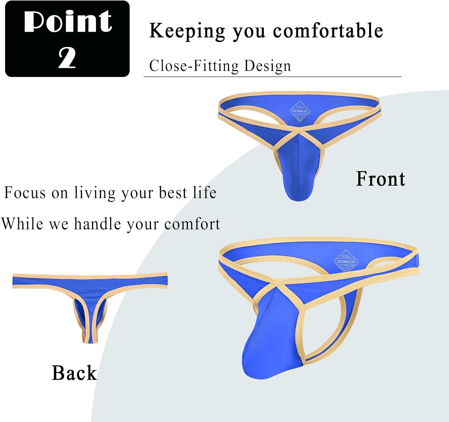Mens Thongs Low Rise G String Sexy Underwear for Men T Back Under Panties - Image 3
