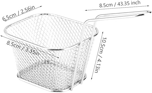 Miniatura 9 de Cesta para freidora, freidora profunda, resistente y fácil de limpiar, pollos para papas fritas, cocina, habitación familiar