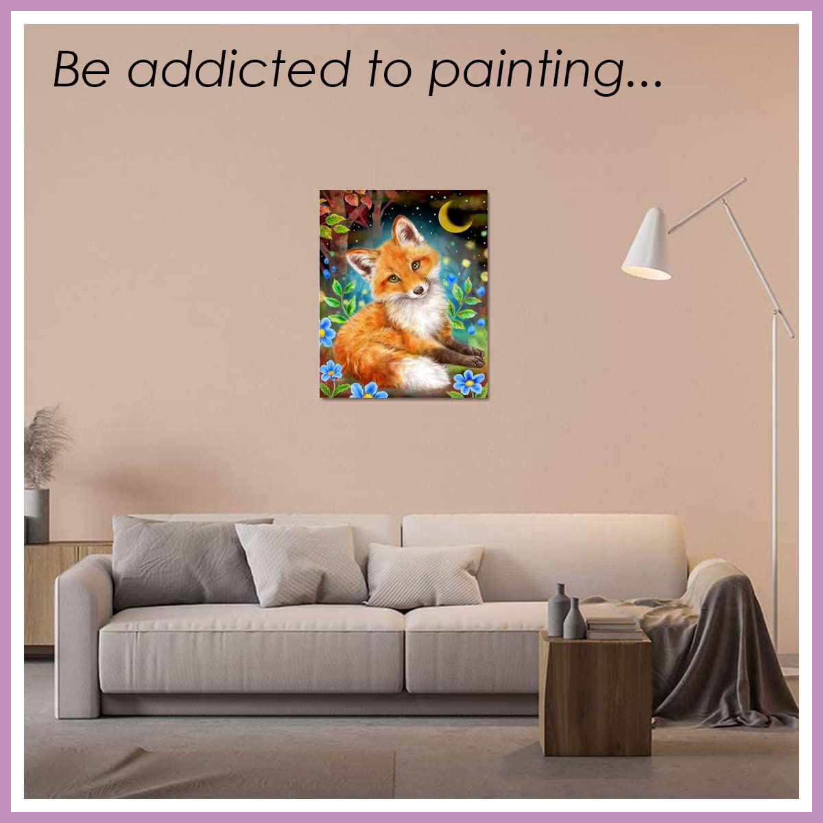 Kit Peinture Par Numéros Adulte 40x50cm, Toile Sans Cadre, Acrylique Et Pinceaux Inclus