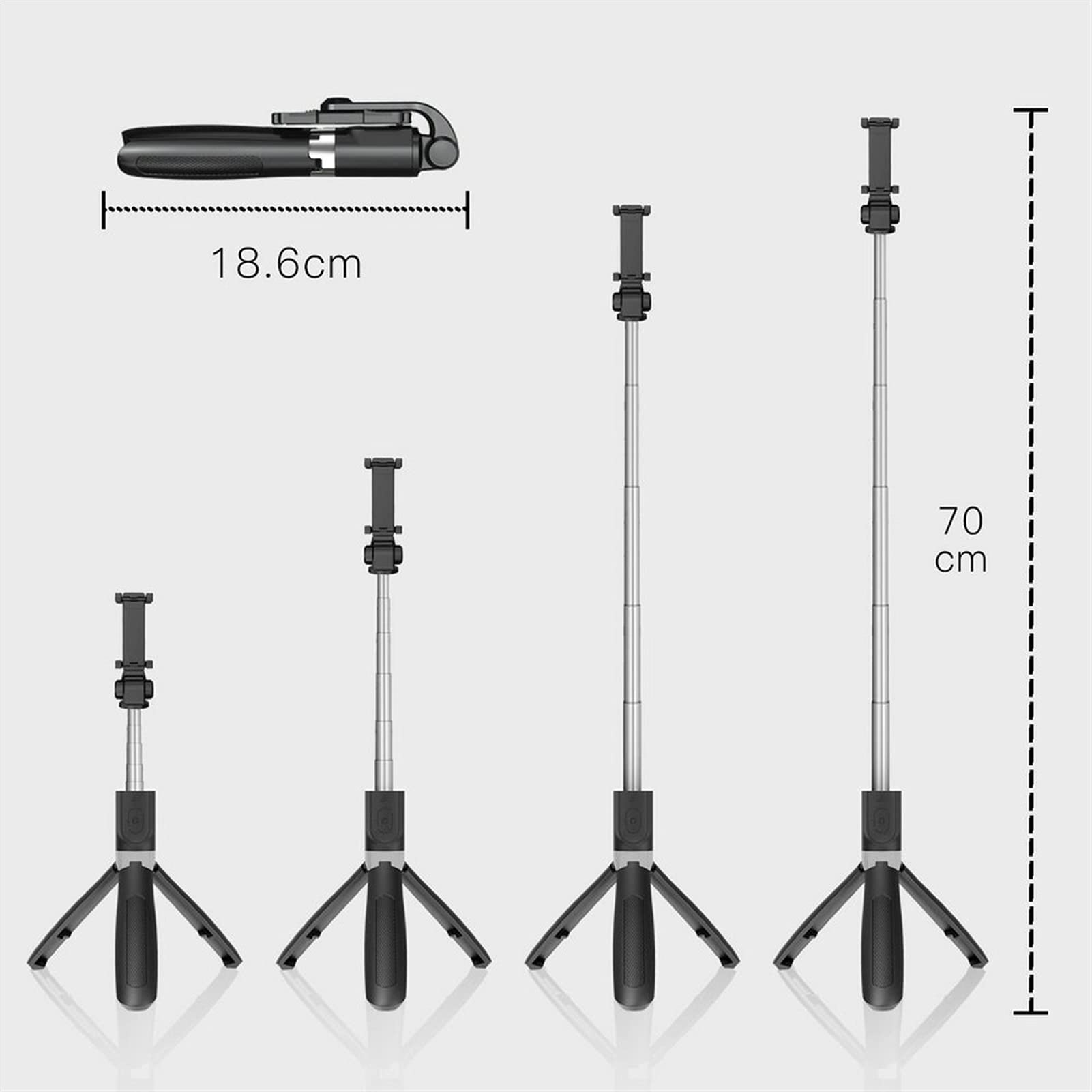 SCRUBY 3 in 1 Wireless Bluetooth Selfie Stick Allungabile Monopiede Pieghevole Treppiede Con Supporto Del Telefono Remoto