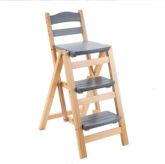 Height Foldable Stool Tall Stool,Solid wood Folding Bar