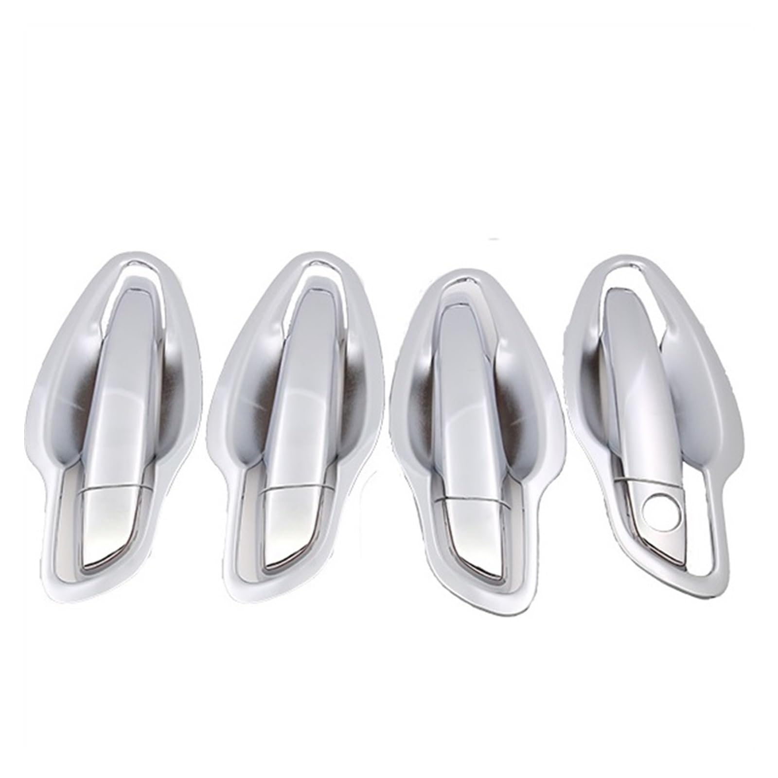 Drezzo Car Exterior Door Handle Chrome Car Handel Bowl Cover Trim for Peugeot 5008 SUV MK2 2017-2019(Handel No Keyless)