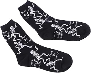 1 Par De Meias De Algodão De Caveira Meias De Dança De Caveira Meias De Halloween Meias De Caveira De Halloween Traje De Festa Meias De Estampa De Caveira Meias De Halloween