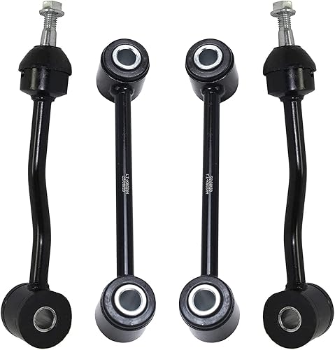 Miniatura 103 de Detroit Axle - 4 barras estabilizadoras para Jeep Grand Cherokee Commander 2005-2010 2006 2007 2008 2009 de repuesto delantero y trasero