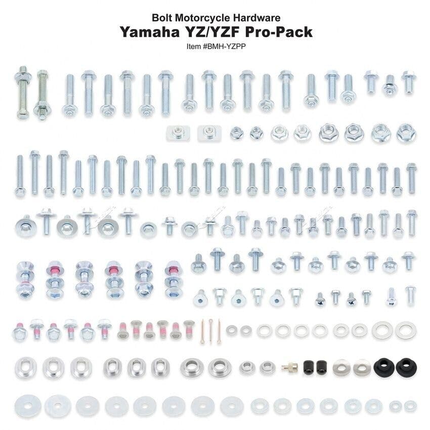 Kit Bulloneria Moto Cross, Viti e Bulloni Compatibili con Yamaha Yz Yzf Wrf 125 250 450, Set Completo