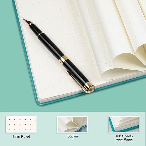 Miniatura 10 de Cuaderno de diario (A5, color marrón), 192 páginas, tamaño mediano de 5.7 x 8.3 pulgadas, papel grueso de 2.82 ozm, tapa dura