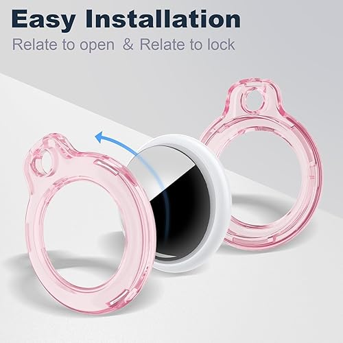 Miniatura 27 de Funda para AirTag con llavero, a prueba de golpes y antiarañazos, accesorios para localizadores GPS, para bolsos y maletas, transparente F5-Clear