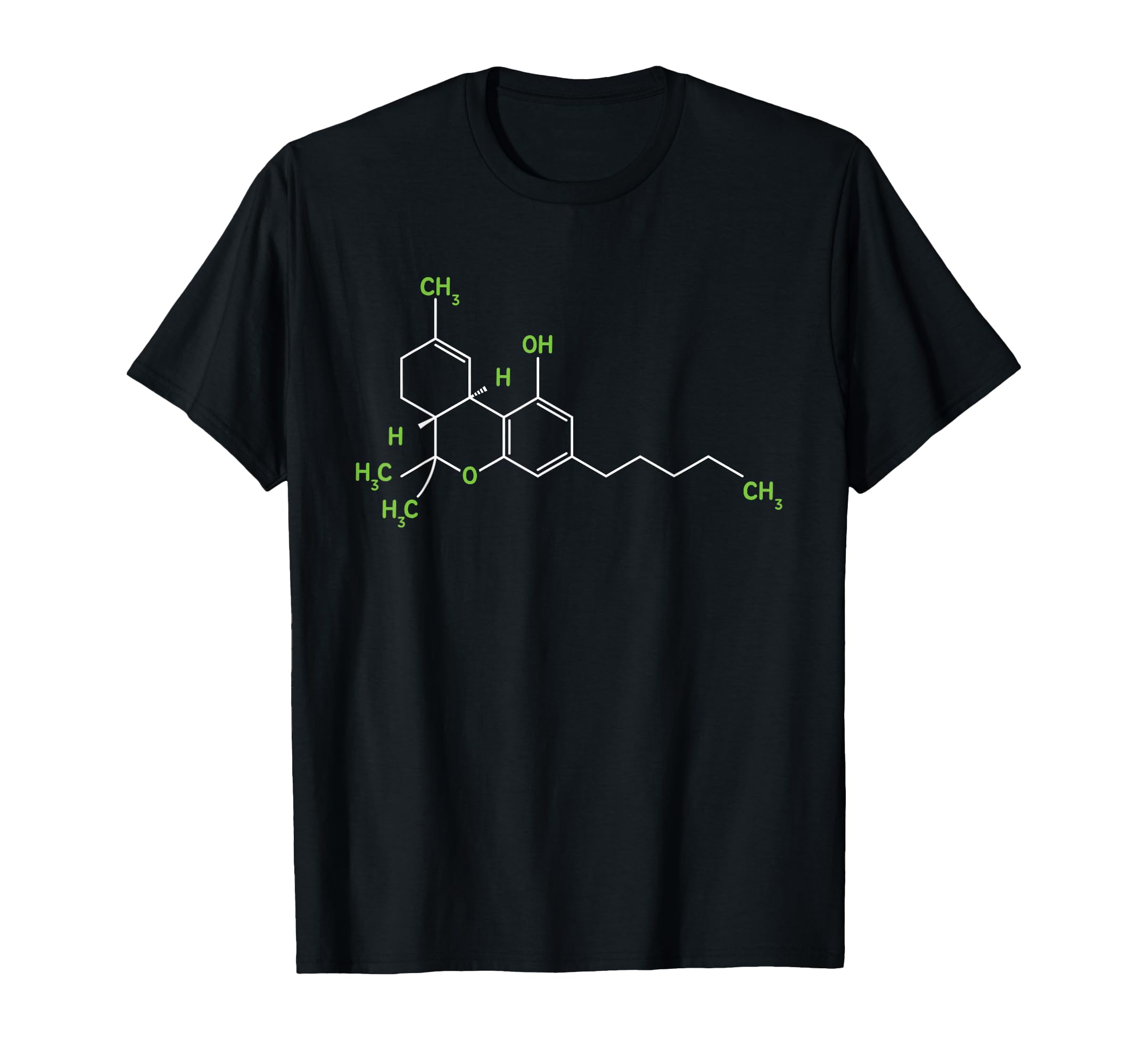 Cannabis Weed Pot Molecule THC Marijuana Stoner Gift T-Shirt