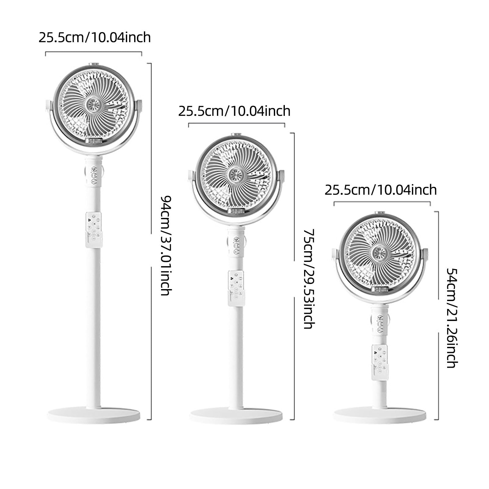 Ventilador de Pie o Mesa 3 en 1 de 10", 4 Velocidades, Motor Silencioso, Cabezal Oscilante, Rejilla de Seguridad, Gran Caudal de Aire, Difusor de Aroma Incluido