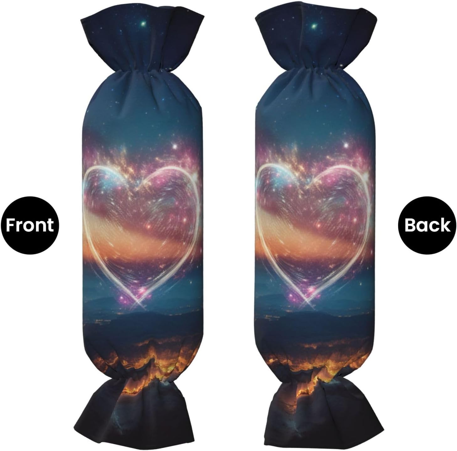 Shooting Star Heart Print Candy Cylindrical Comfortable Pillow Throw Pillows Home Decor Easy Maintenance