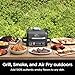 Ninja | Woodfire Series | 7-in-1 (Grill, BBQ, Roast, Air Fry, Dehydrate, Broil, Smoke) | Portable & Weather Resistant | Cook Up To 6 Steaks & 30 Hot Dogs | Woodfire Pellets included | OG701