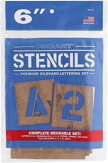 PRO ART Oiled Stencil Board Lettering, 6-inch Set, Natural