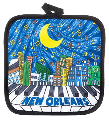 New Orleans Music Mosaic Pot Holder – Louisiana Kitchen Souvenir,