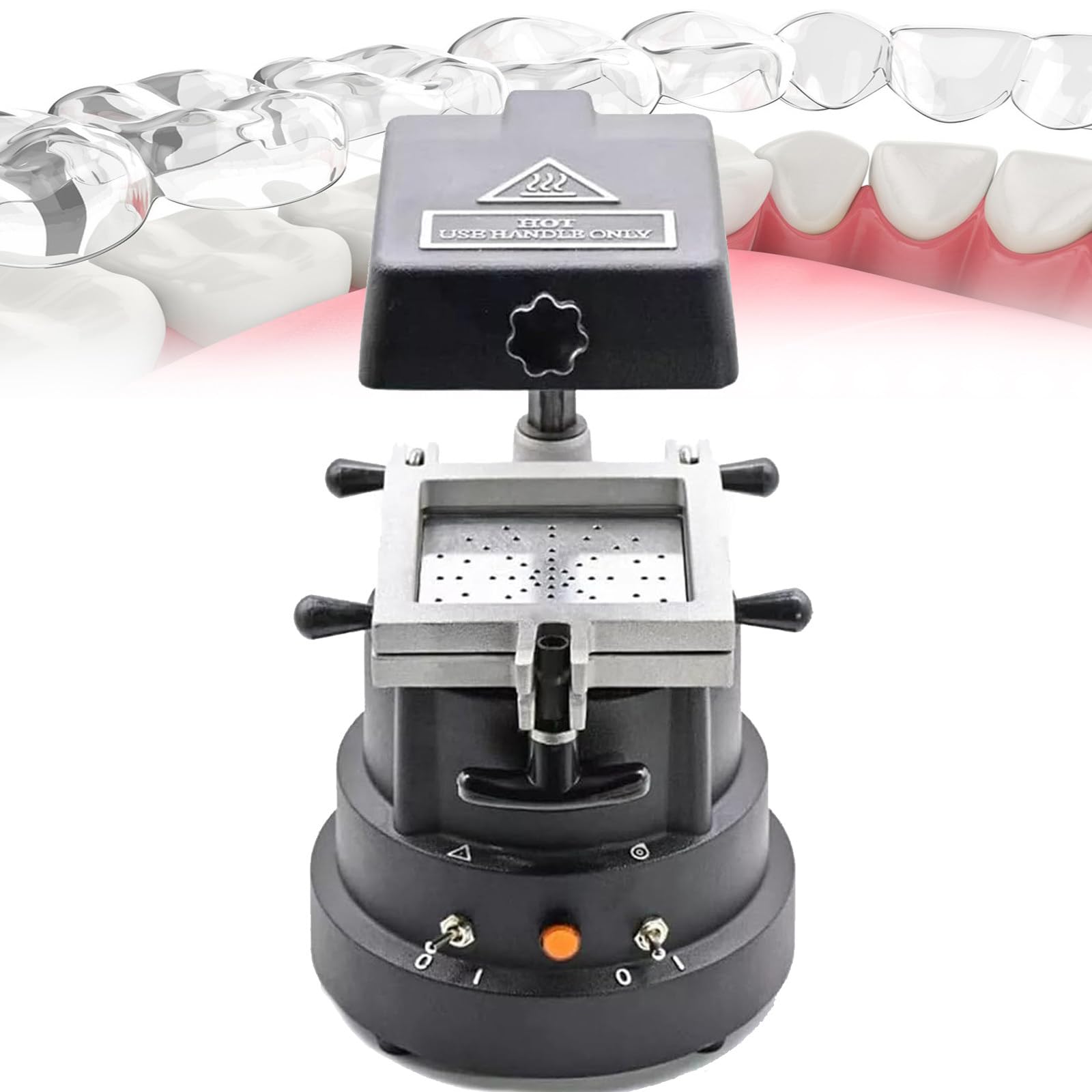 Dental Lab Maszyna do formowania próżniowego, sprzęt do formowania termicznego 1200 W do ustalania ortodontycznego, nie wymaga stalowej kuli, ssanie do eksperymentów, trwałe i wydajne