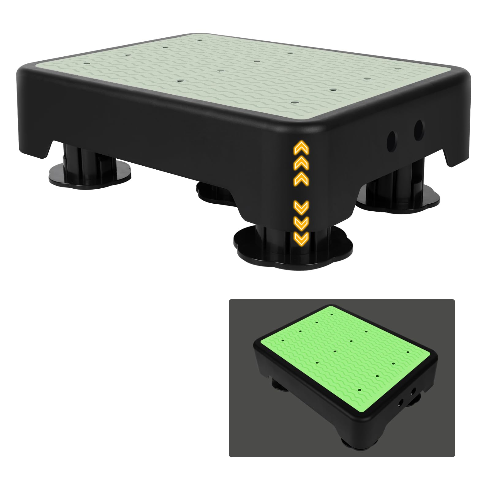 Taburete Antideslizante Ajustable, Escalón con 3 Niveles de Altura, Capacidad 250 kg, Ligero y Portátil para Adultos y Ancianos, Ideal para Hogar y Exteriores