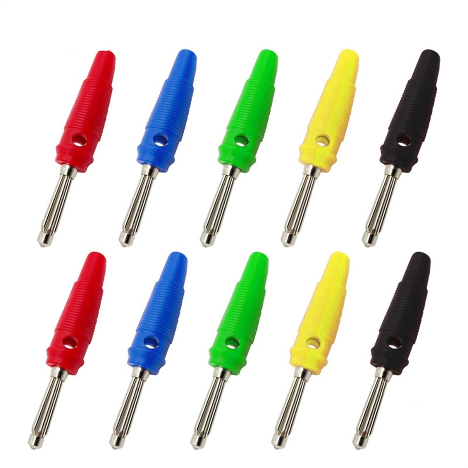 Connecteurs de Haut-Parleur, fiche Banane de 4MM, amplificateur, Poste de Liaison, Prise Banane for bornes de câble, 20 pièces/lot(10 Red 10 Black)