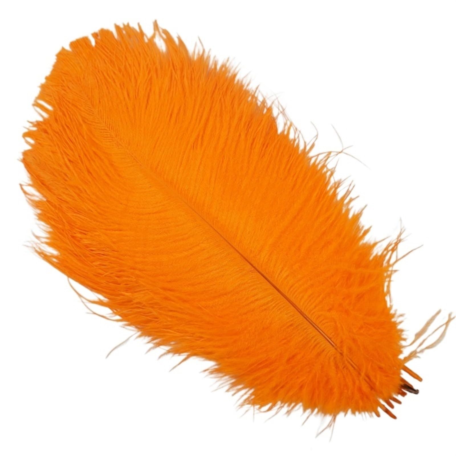 Ostrich Feathers 10Pcs Colorful Ostrich Feather Handicraft Accessories Dream Catcher Decoration Jewelry Creation Natural Plume Table Centerpieces(Orange,30-35cm 12-14inch)