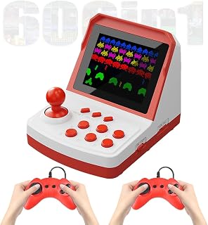 A6 Plus Mini Handheld Game Console 3.5 inch Arcade Style Emulator Portable Games Console Preinstalled Classic FC Games Built-in Rechargeable Battery for Kids Teens Gift 2 Players Red