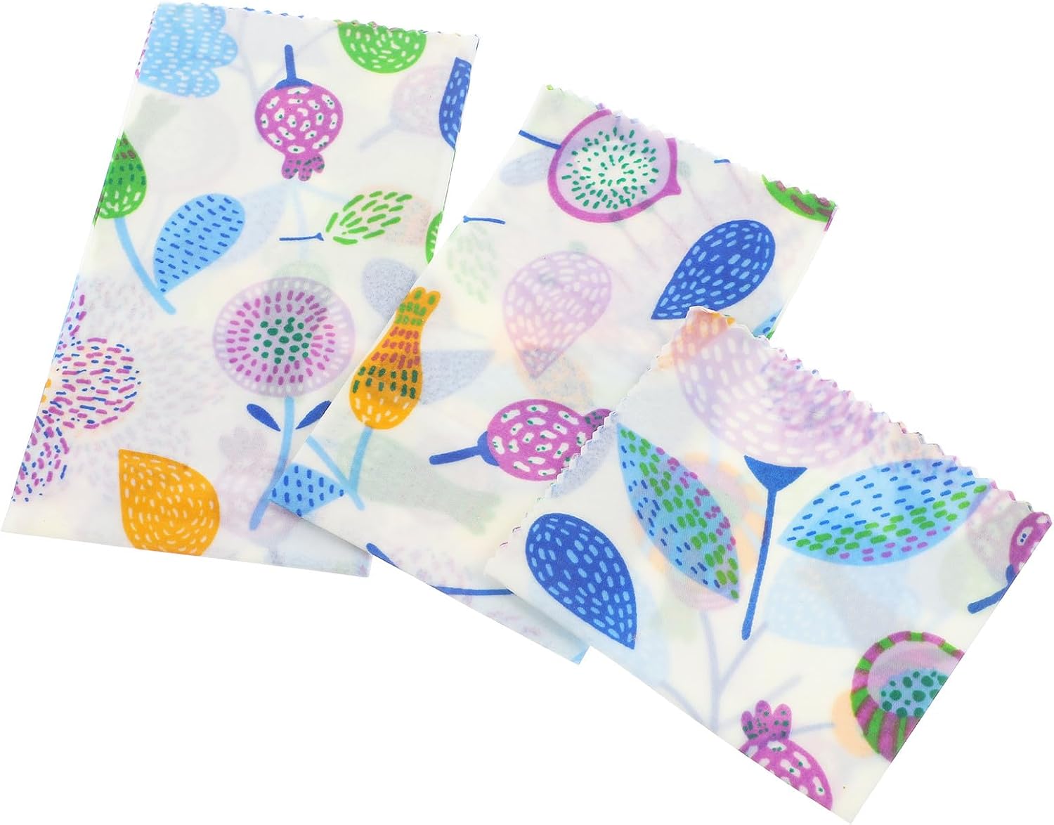 3pcs Reusable Beeswax Wraps S Organic Cotton Food Wrap Cloth with Airtight Seal for Fresh Food Storage in Bowls Sandwiches Bread for Home Bakery Use