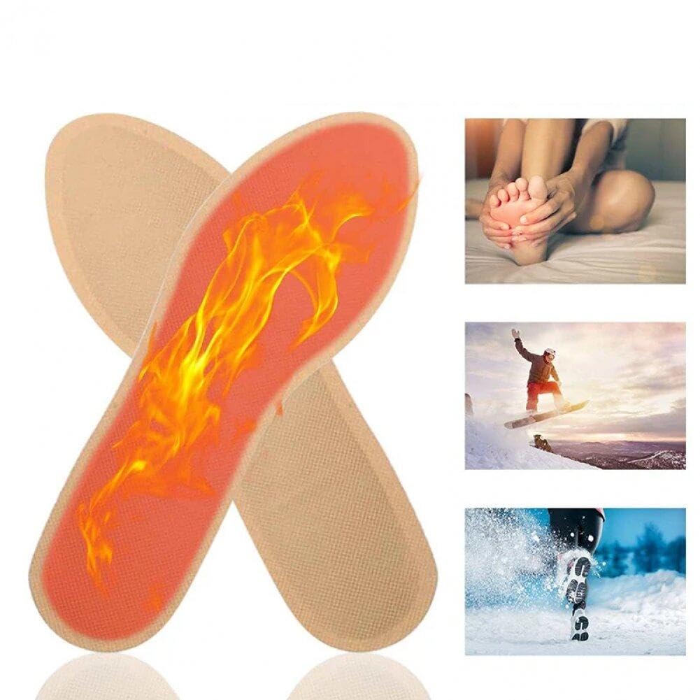 Semelles intérieures Thermiques pour Chaussures 10 Paires Auto-chauffantes pour Chaussures d'hiver Chauffe-Pieds pour la Chasse la randonnée Le Camping