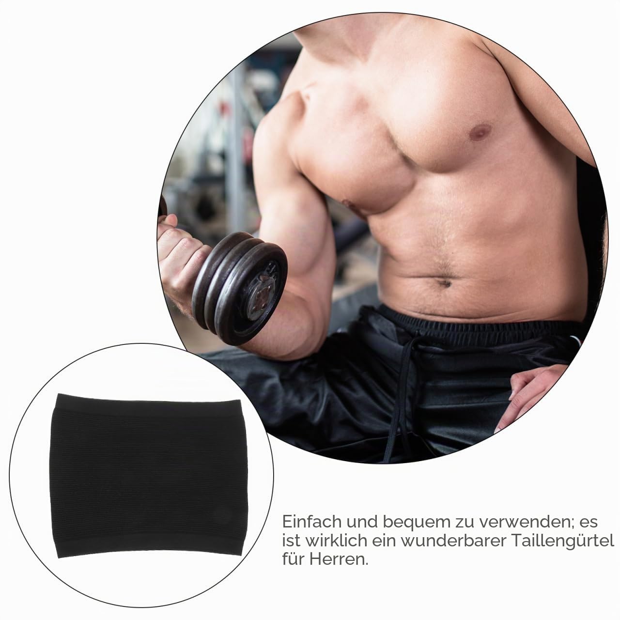 ULTNICE Herren BauchgüRtel Body Shaper GüRtel Bauch Shaper Taillenformer MäNner Abnehmen GüRtel UnterstüTzt RüCken StäRkt Muskeln GrößE M