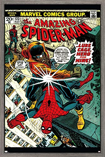 Trends International Marvel Comics Amazing Spider-Man #123 Wall Poster, 22.4L x 14.7W, Barnwood Framed Version