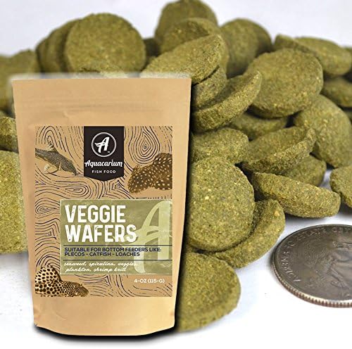 Aquacarium Veggie Wafers with Algae and Spirulina Tropical Pleco Catfish Fish Food