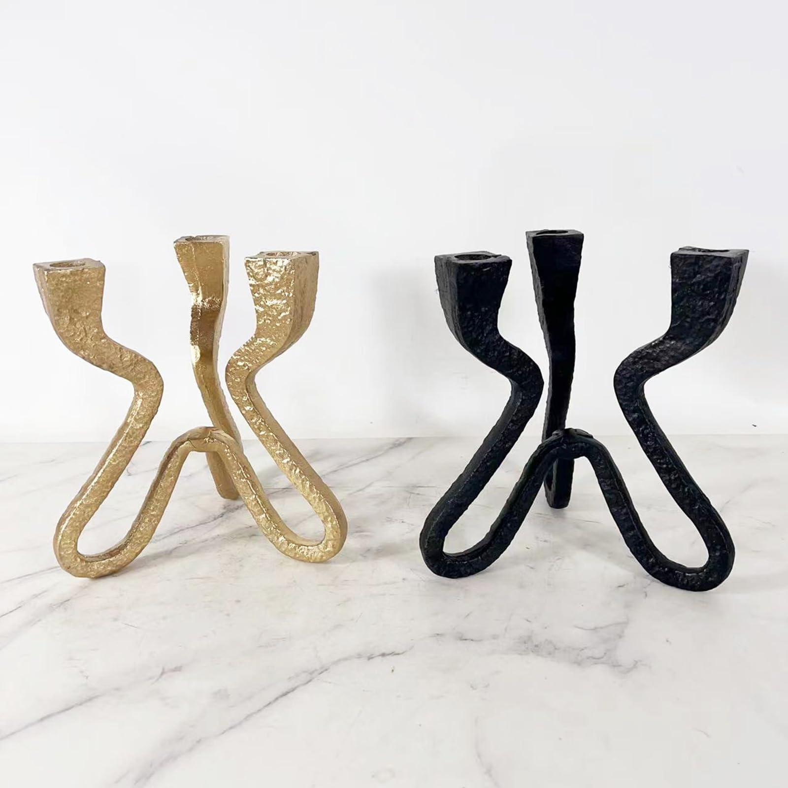 Candelabro de 3 brazos, candelabro cónico, decoración de mesa para eventos formales, bodas, decoración del hogar, candelabros