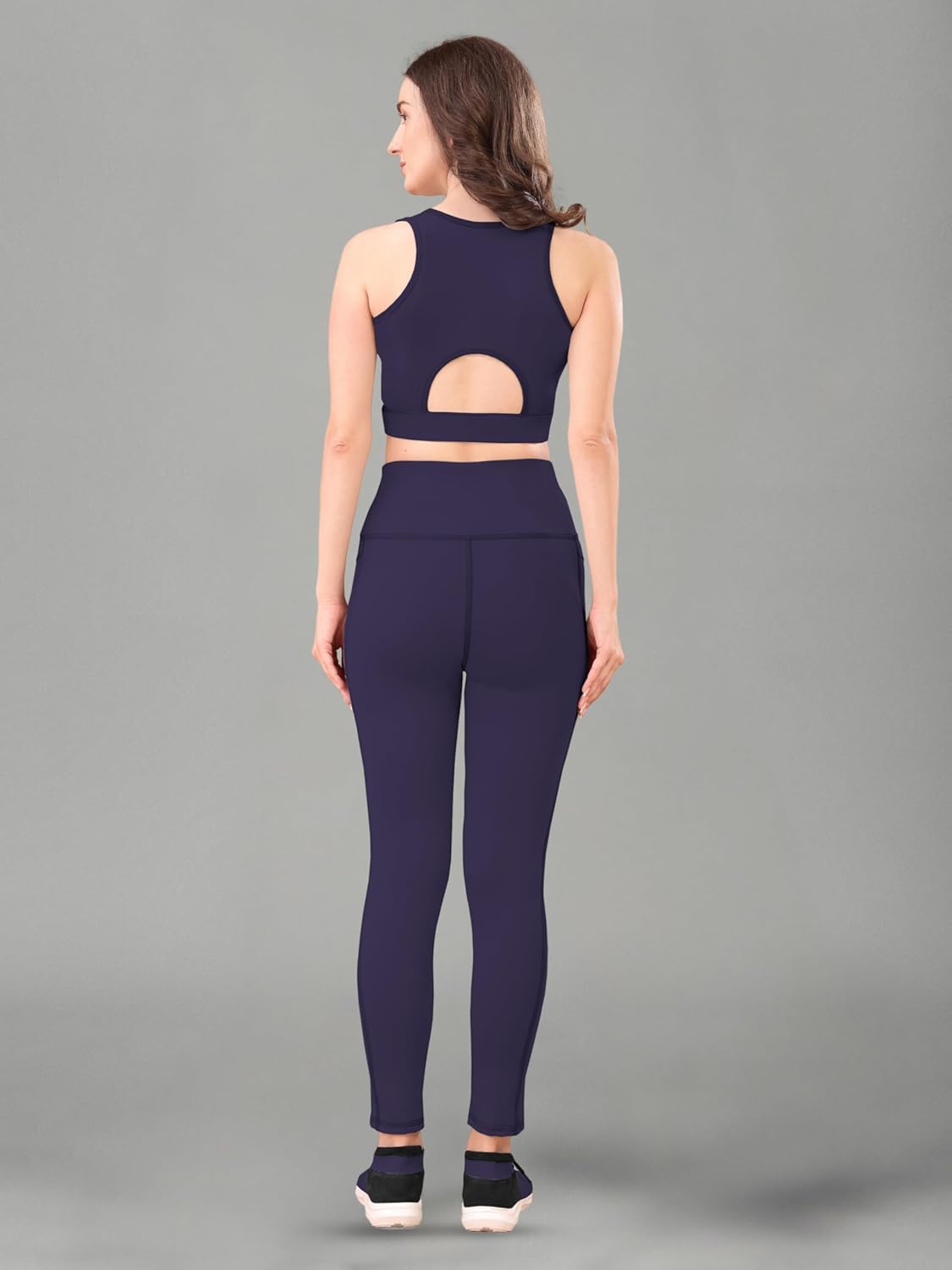 61dWs9MBB6L SL1500 Women's Gym Wear Co-ord Set | Stretchable Workout Track Suit with Side Pocket Leggings & Top | Yoga Activewear Top and Bottom Set for Fitness & Training - MSDeals