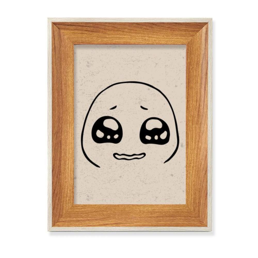 Cadre photo noir smiley yeux humides en bois pour bureau | Déco moderne