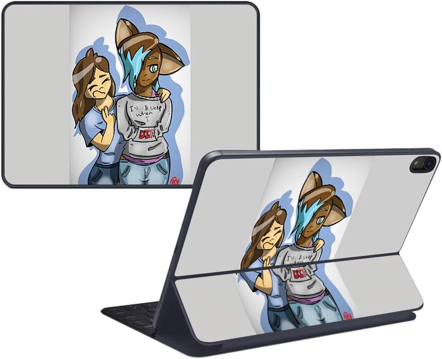 MightySkins Skin Compatible with Apple iPad Pro Smart Keyboard 12.9" (2018) - Best Friends - Protective, Durable, and Unique Vinyl Decal wrap Cover - Easy to Apply, Remove - Made in The USA