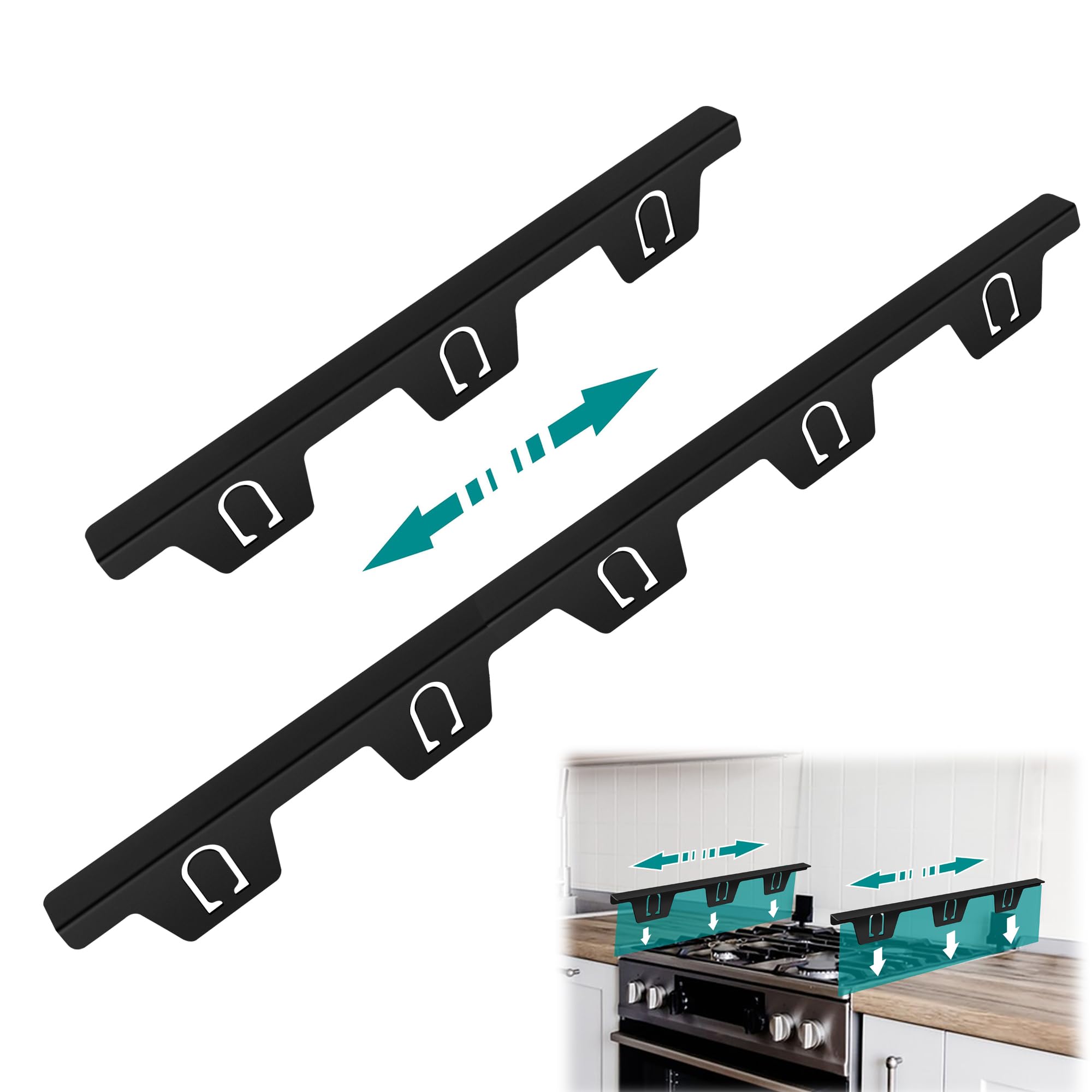 4 Pcs de couvertures de trou de cuisinière en acier inoxydable, couverture de trou de cuisinière de comptoir de cuisine, couverture de trou de comptoir de cuisinière, remplisseur de trou de