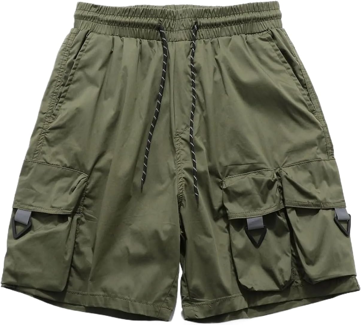 Summer Retro Solid Color Work Shorts Men's Pocket Loose Sports Pants