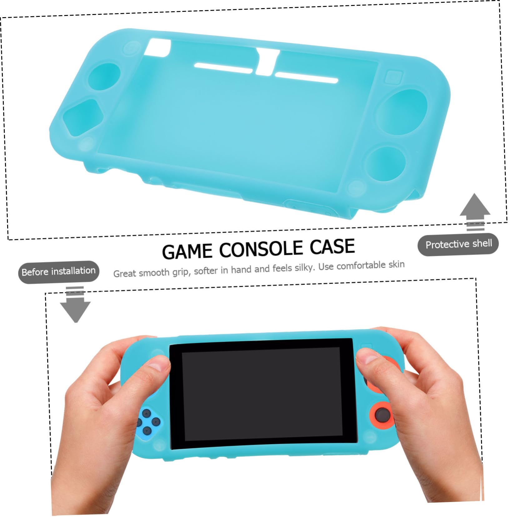 Hemobllo 4pezzi Switch Gamepad Protective Case Antiscivolo e Resistente Agli Urti Compatibile Con Dock e Facile Da Rimuovere