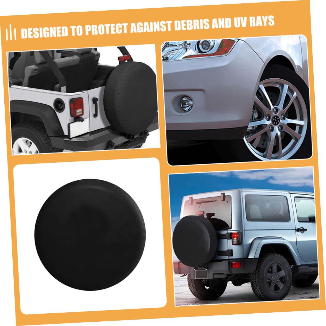 2pezzi Copertura Pneumatico Di Ricambio Per Camper Copriruota Elastico Per Pneumatici Da Protezione Antidebris e Raggi Uv Per Rimorchi e Suv