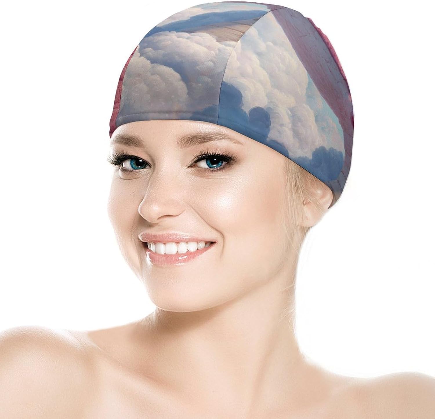 Strange Dragon Fantasy Axolotl Womens Swim Cap for Men Adult Swimming Hat Curly Short Medium Long Hair