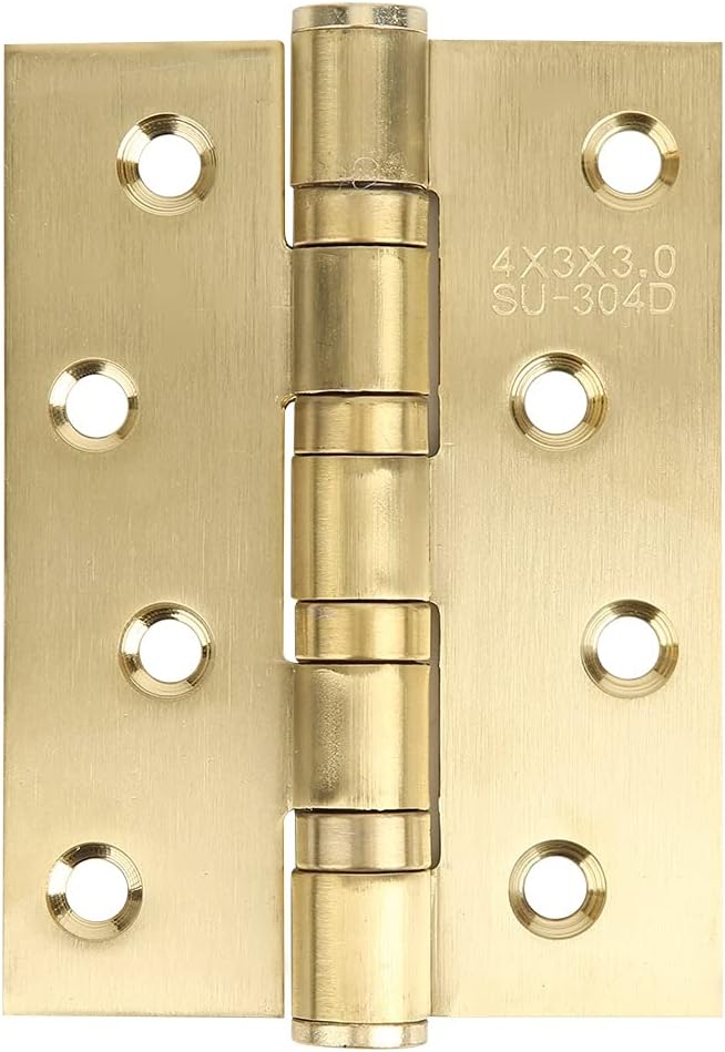 Cabinet Butt Hinge,Folding Door,Stainless Steel Mute Door Hinge Home Bearing Furniture Hardware Accessories Furniture Hing Golden Hinge