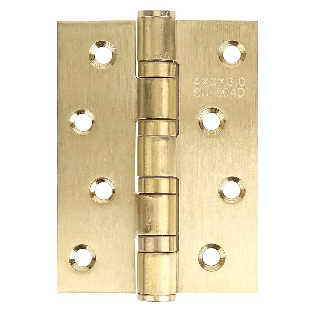Nvsfzgiyg One Color Cabinet Butt Hinge,Folding Door,Stainless Steel Mute Home Bearing Furniture Hardware Accessories Hing Golden