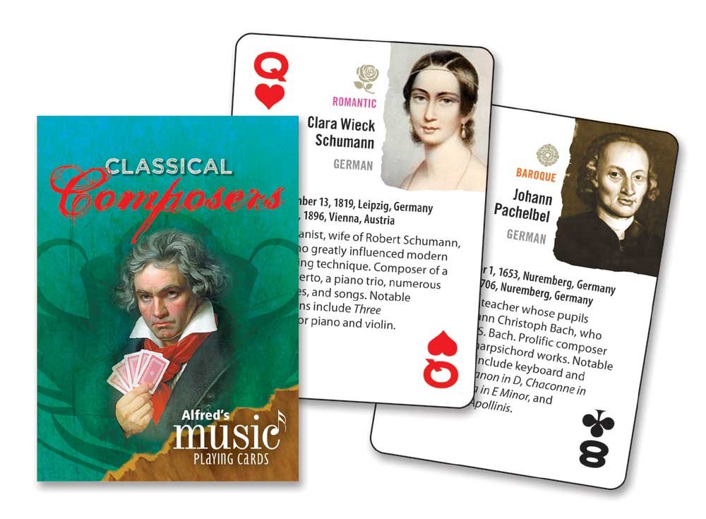 Music Treasures Co. Classical Composers Playing Cards