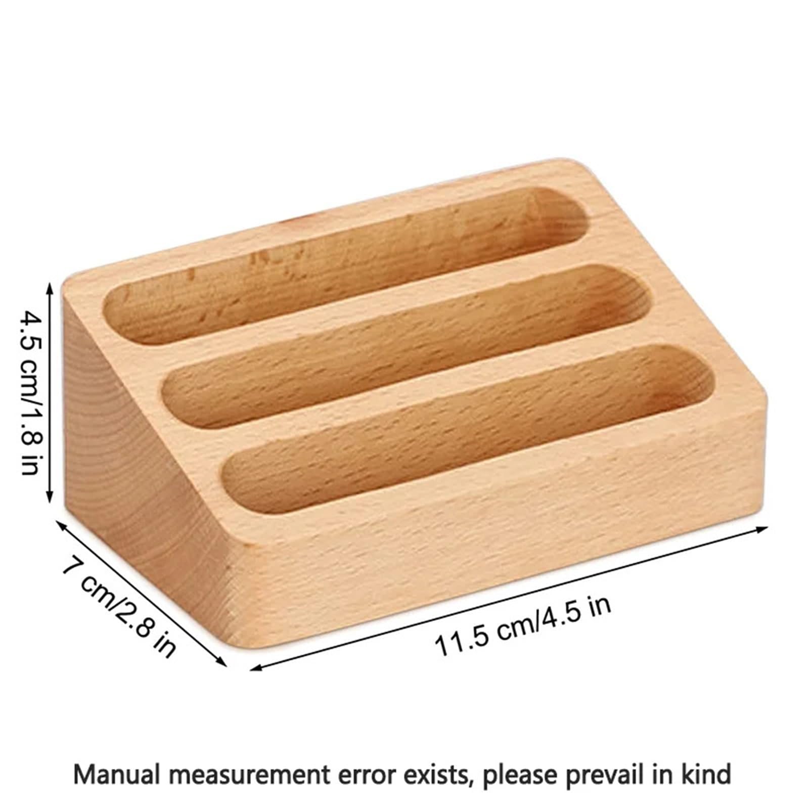 Tarjetero de madera Caja de madera for tarjetas visita, escritorio creativo gran capacidad, soporte frontal for exhibición y almacenamiento, 1 Uds